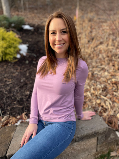 Women's Bamboo Long Sleeve Tee - Mauve