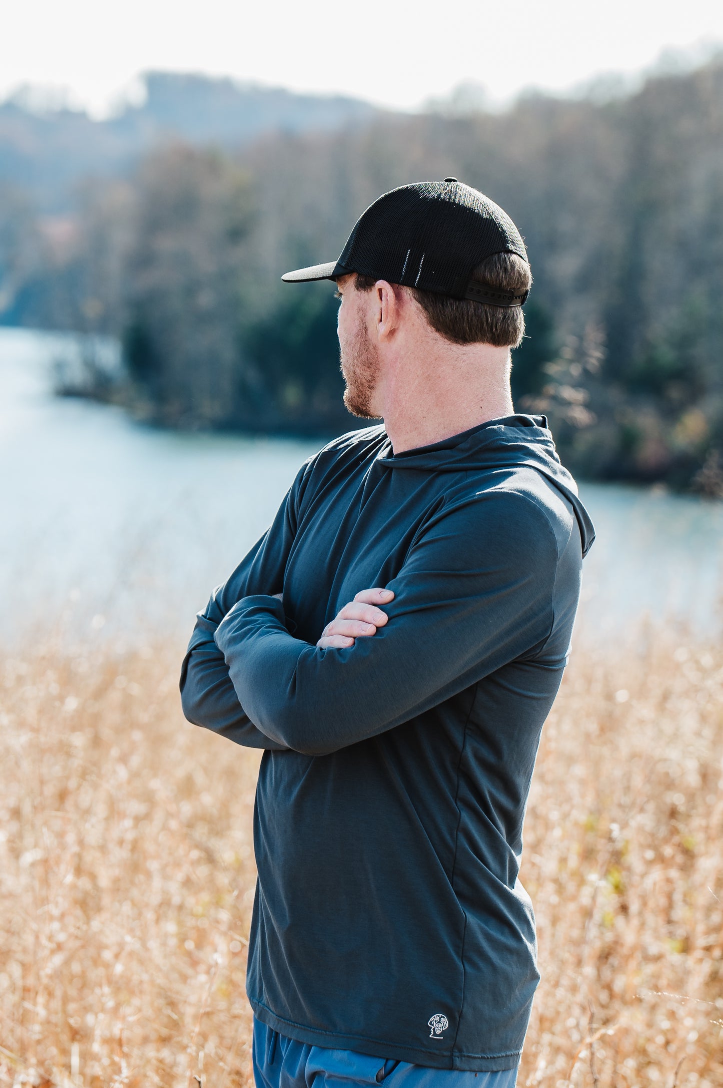 Bamboo Long Sleeve Hoody - Midnight Blue